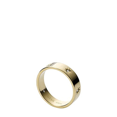 Fossil Ring Für Männer Sutton, Breite: 3,6mm Gold-Edelstahl-Ring, JF03874710 im Sale
